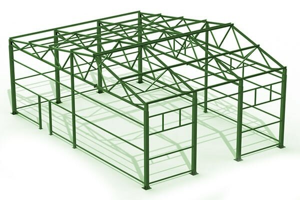 Проект ангара из металлоконструкций 13x9